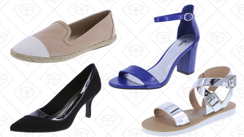 Smoking Loafer Espadrille, $8 | Joyce Mixed Media Pump, $20 | Ivy City Sandal, $14 | Whatevs Flat Sandals, $12